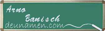 Arno Banisch Visitenkarte
